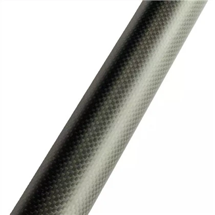 Tub de fibra de carboni de teixit lli mat